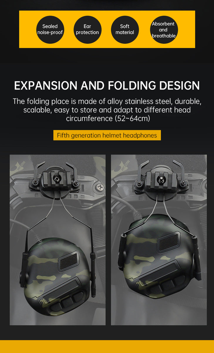 Adaptive Noise-Canceling Tactical Headphones