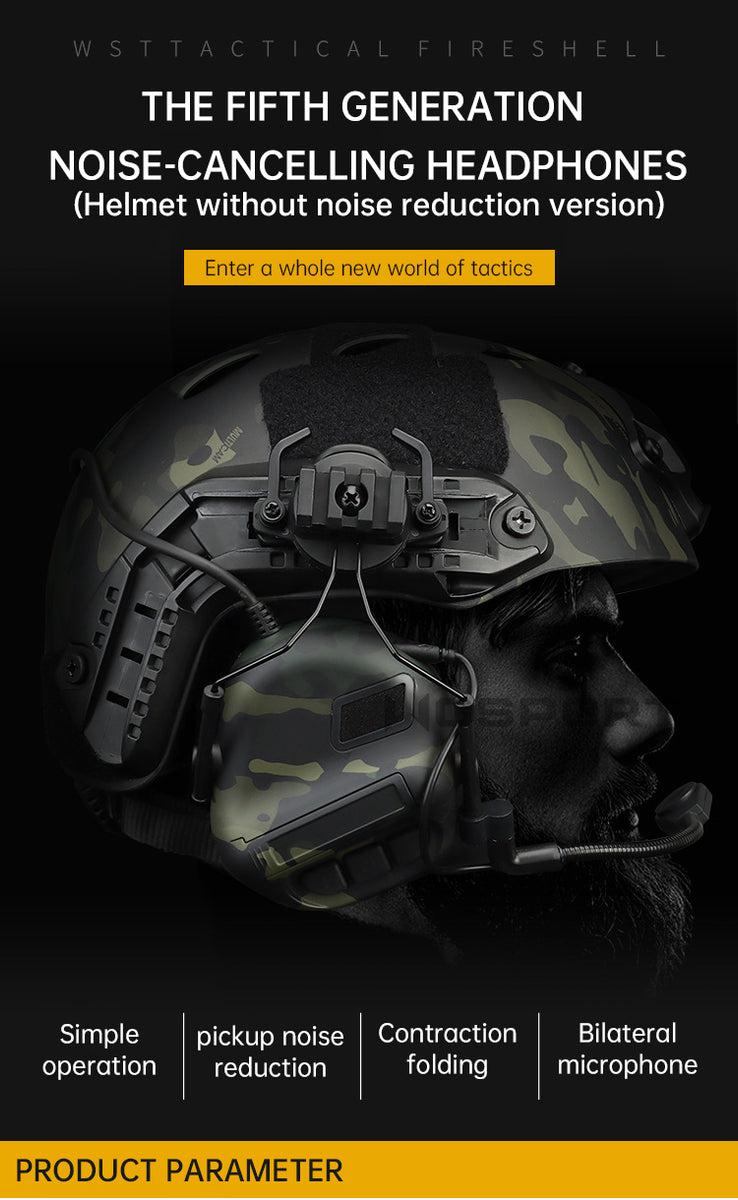 Adaptive Noise-Canceling Tactical Headphones