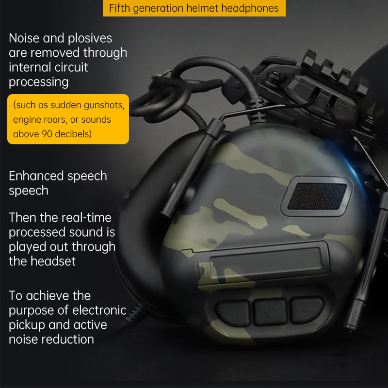 Adaptive Noise-Canceling Tactical Headphones